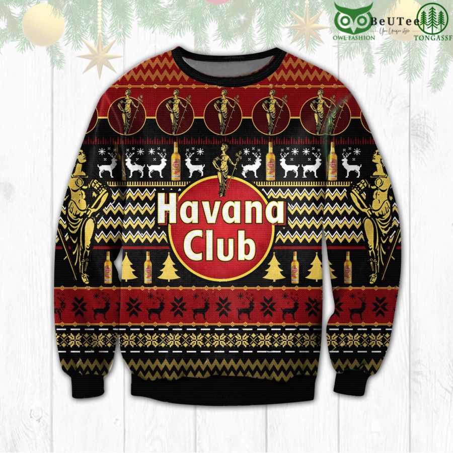 Havana Club Ugly Sweater Beer Drinking Christmas Limited