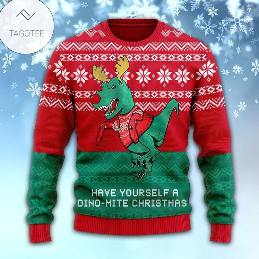Have Yourself A Dino-mite Christmas Ugly Sweater