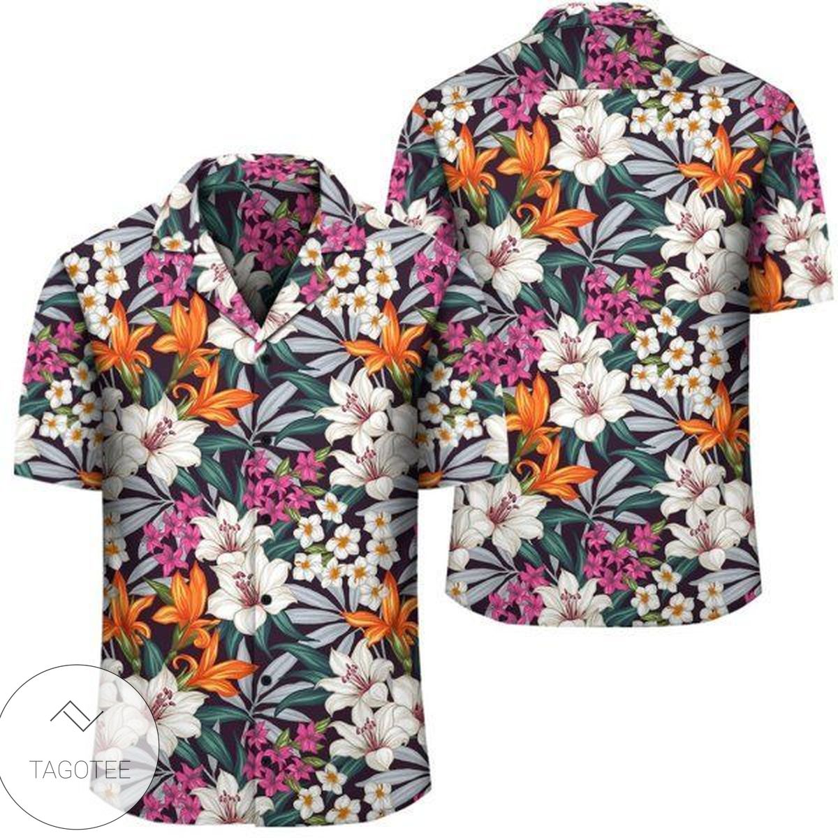 Hawaii Seamless Exotic Pattern With Tropical Leaves Flowers Hawaiian Shirt