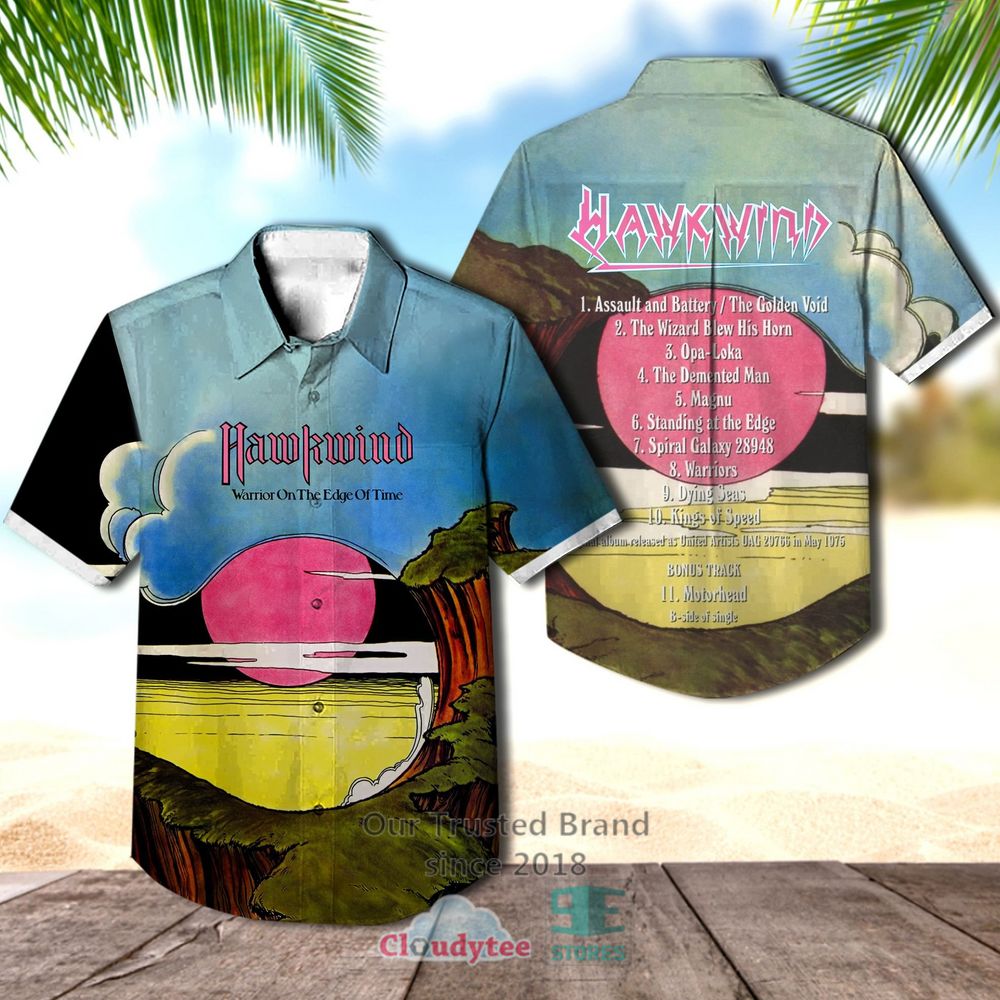 Hawkwind Warrior on the Edge of Time Albums Hawaiian Shirt – LIMITED EDITION