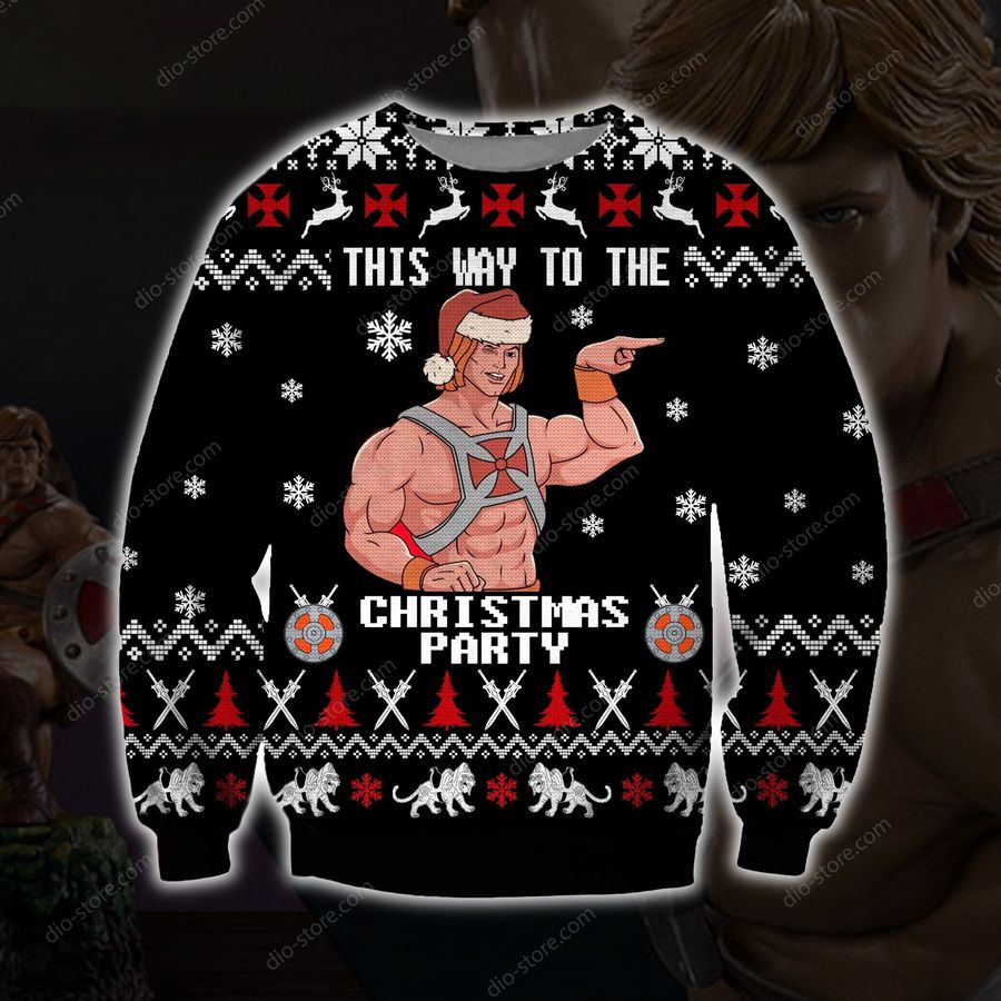 He-Man Knitting Pattern 3D Print Ugly Christmas Sweater Hoodie All Over Printed Cint10582, All Over Print, 3D Tshirt, Hoodie, Sweatshirt, Long Sleeve