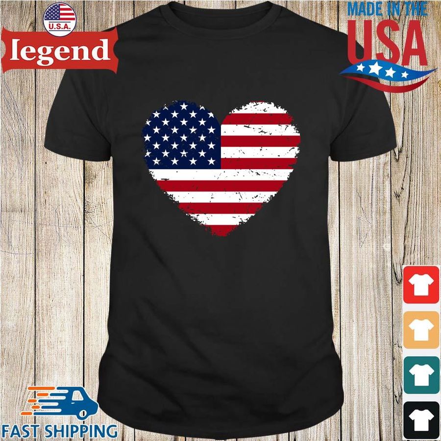 Heart American Flag Shirt
