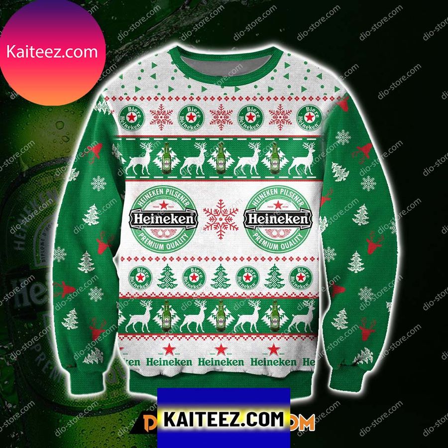 Heineken Beer Knitting Pattern Christmas Ugly Sweater