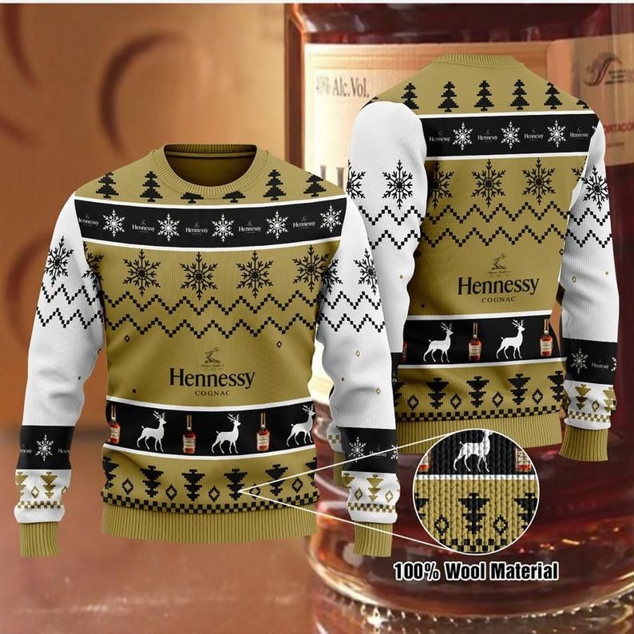 Hennessy Ugly Christmas Sweater, All Over Print Sweatshirt, Ugly Sweater, Christmas Sweaters, Hoodie, Sweater
