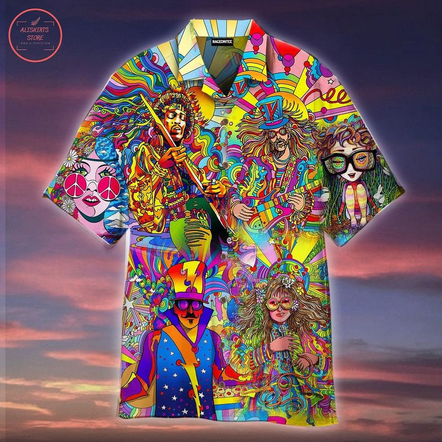 Hippie Music Colorful Hawaiian Shirt
