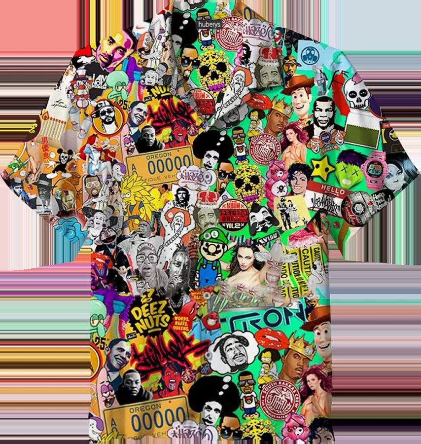 Hippie Pop Culture Art Hawaiian Shirt