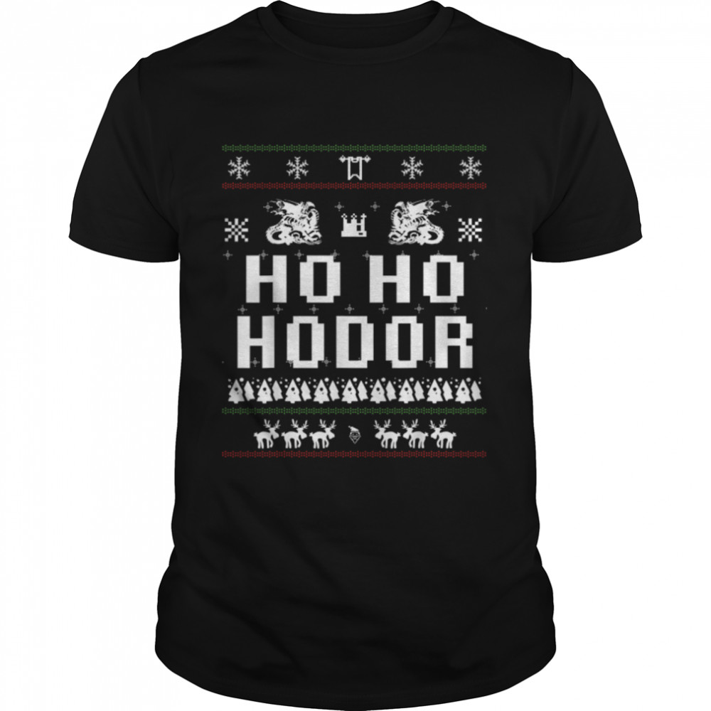Ho Ho Hodor Shirt Ugly Christmas T-Shirt B07QBNLQ58
