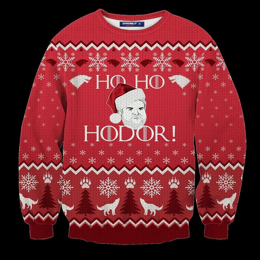 Ho! Ho! Hodor! Ugly Christmas Sweater, All Over Print Sweatshirt, Ugly Sweater, Christmas Sweaters, Hoodie, Sweater