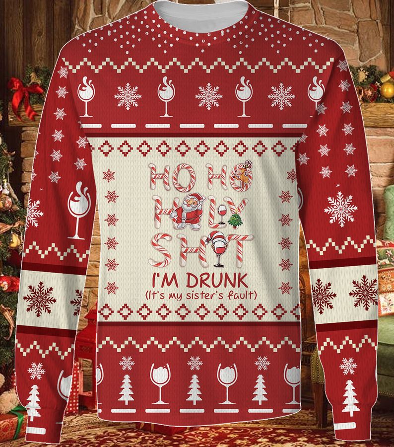 Ho Ho Holy shit I am drunk Christmas KNITTED Sweater