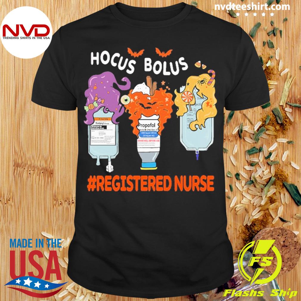 Hocus Bolus Halloween Registered Nurse Shirt