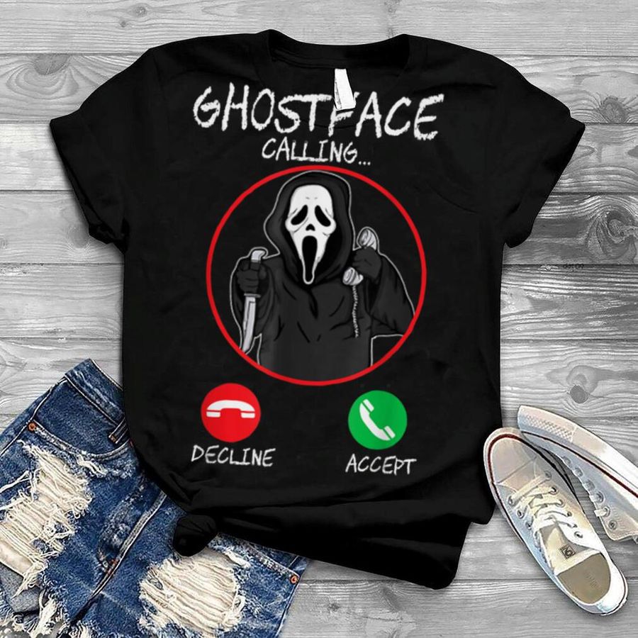Holiday 365 Halloween Ghost face Calling T Shirt
