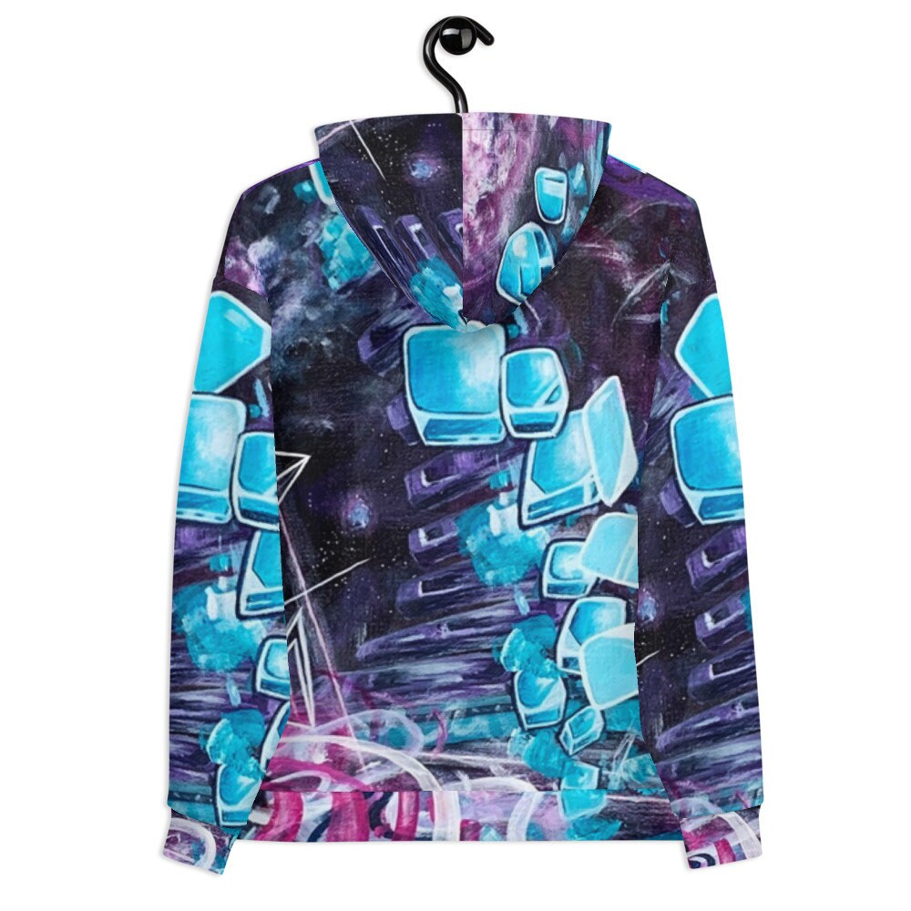 Hoodie, all over printed Deconstruction