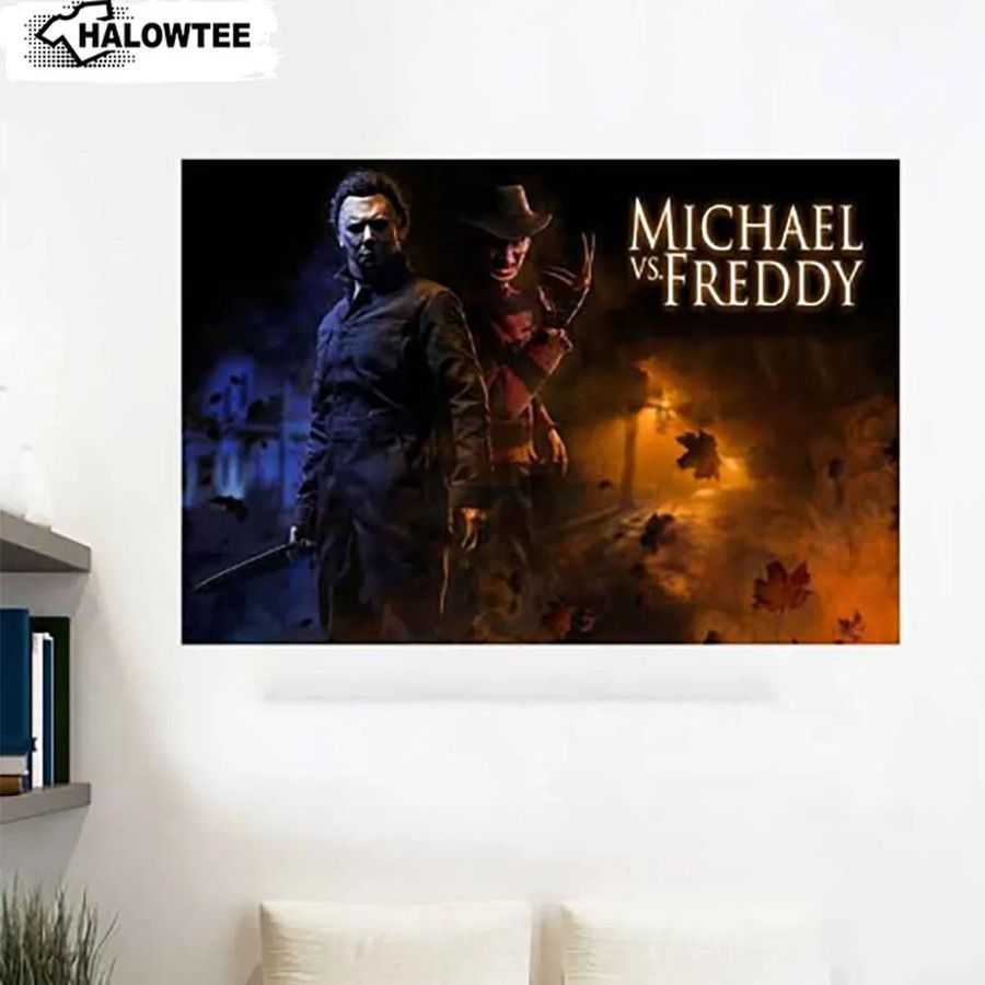 Horror Characters Scream Movie Ghost Face Retro Poster Canvas Wall Art