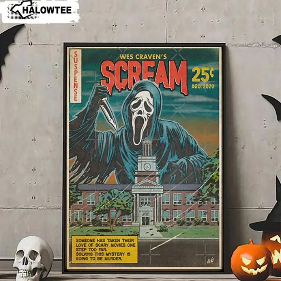 Horror Movie Characters Through Window Poster Wall Art Michael Myers, Jason Voorhees, Freddy Krueger