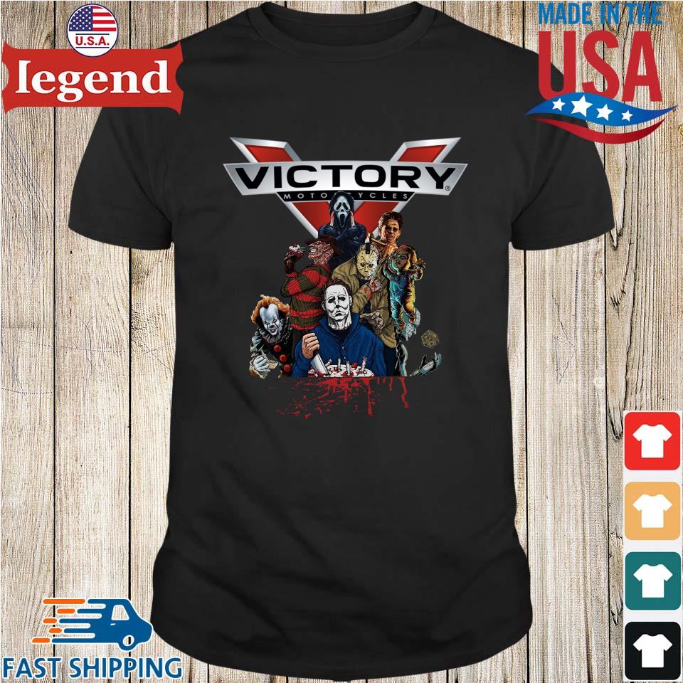 Horror Movies Characters Victory Motorcycles Halloween shirt