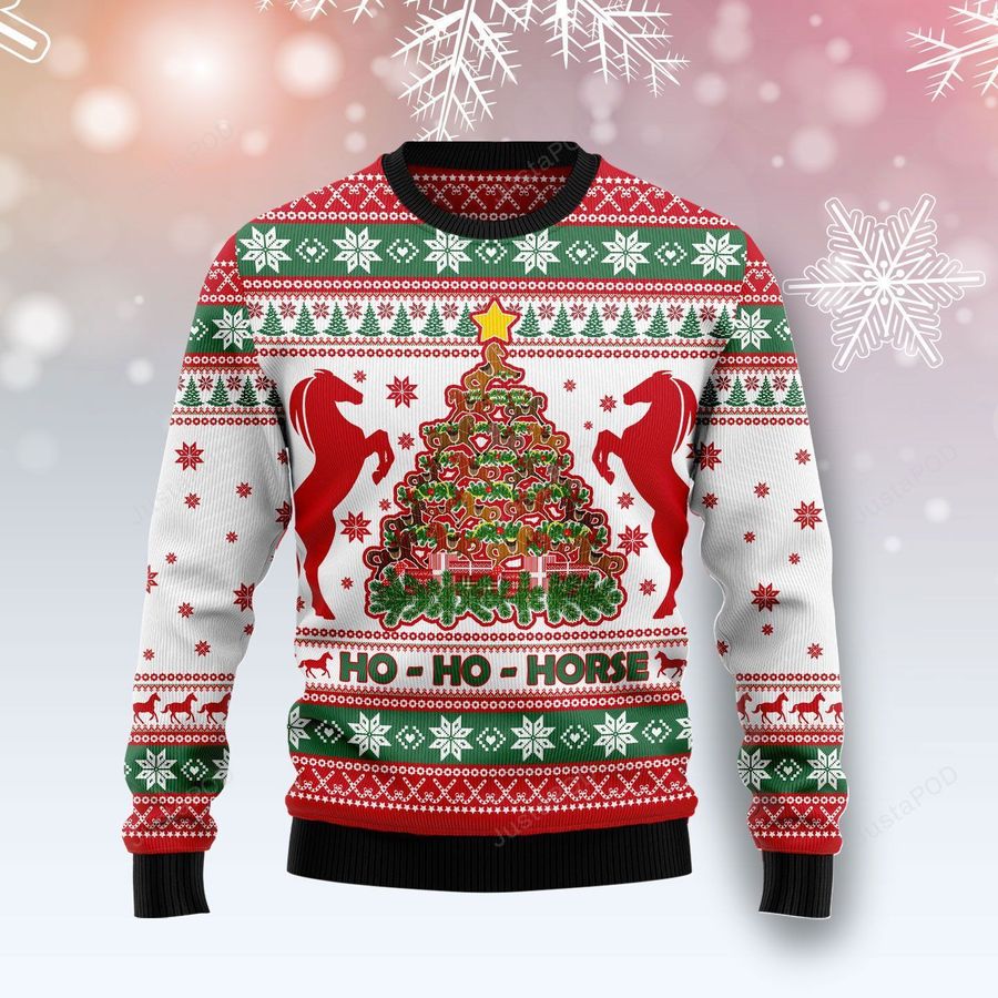 Horse Christmas Tree Christmas Ugly Sweater Ugly Sweater Christmas Sweaters