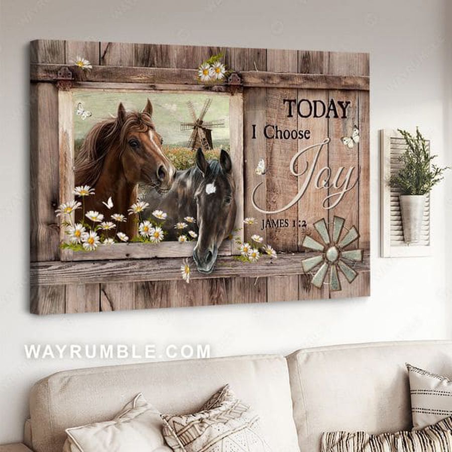Horse Poster, Funny Horse, Today I Choose Joy Poster