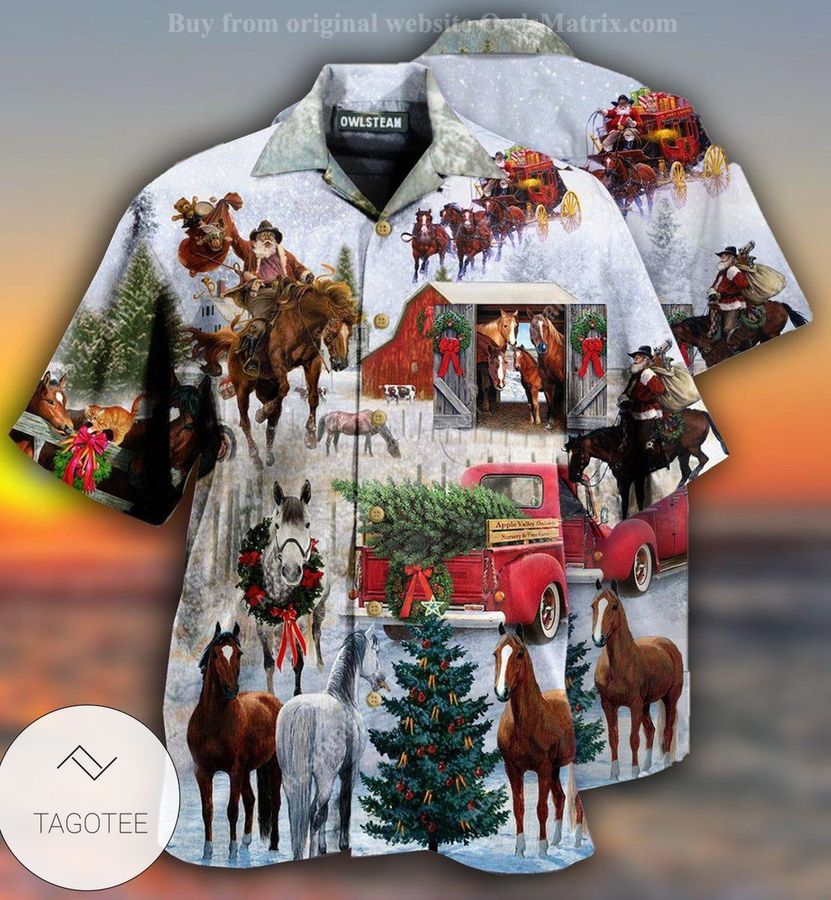 Horses Want Merry Christmas Limited Hawaiian Shirt