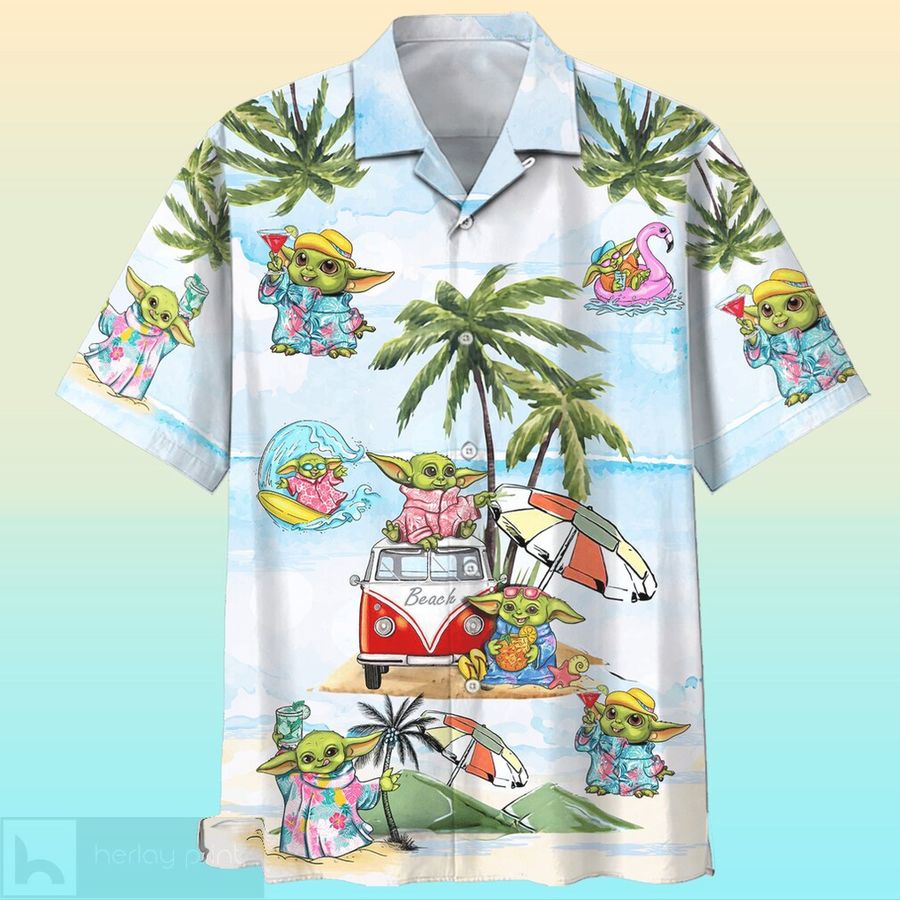 Hot Baby Yoda Hawaiian Shirt