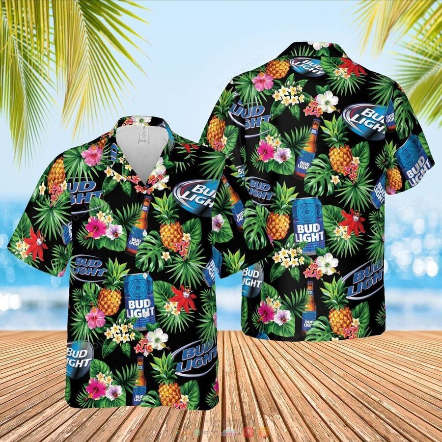 Hot Bud Light Beer Pineapple Hawaiian Shirt