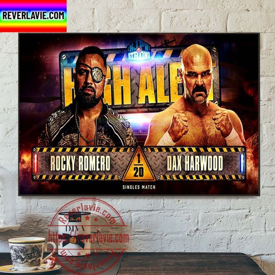 HOT NEW NJPW Strong High Alert Match Rocky Romero Vs Dax Harwood Poster Canvas For Fans