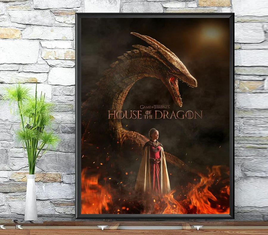 House Of The Dragon Poster Art Game Of Thrones Decor