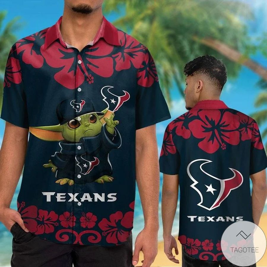 Houston Texans Baby Yoda Hawaiian Shirt