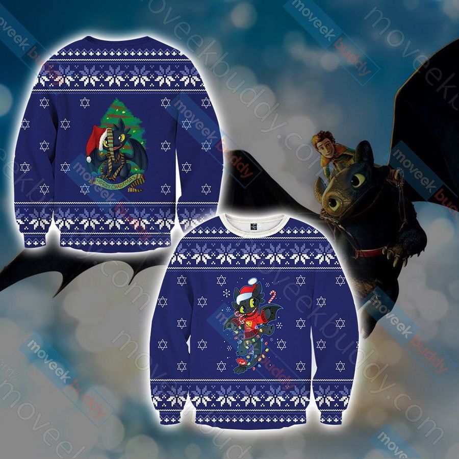How To Train Your Dragon Ugly Christmas Sweater All Over