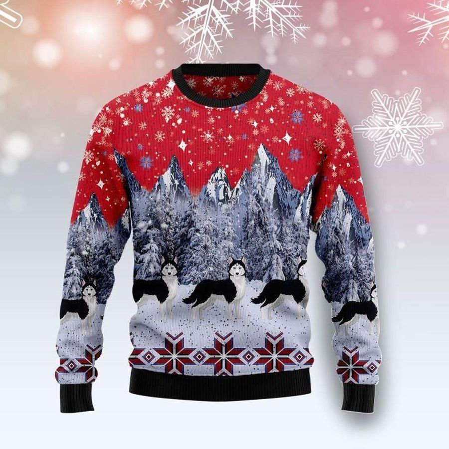 Husky Snow Ugly Christmas Sweater - 406