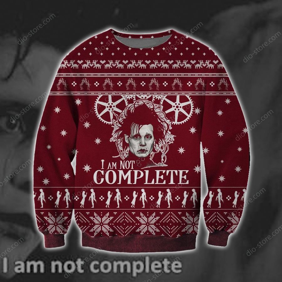 I Am Not Complete Knitting Pattern 3D Print Ugly Christmas Sweater Hoodie All Over Printed Cint10695, All Over Print, 3D Tshirt, Hoodie, Sweatshirt