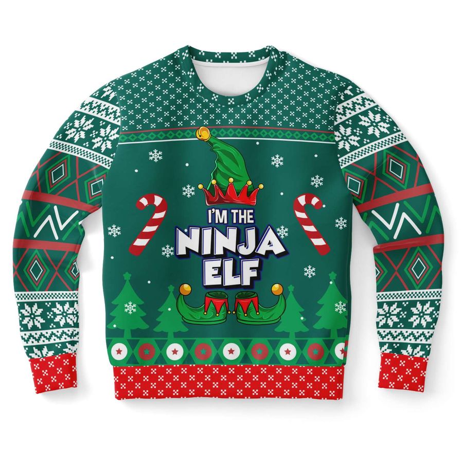 I Am The Ninja Elf Ugly Christmas Sweater - 1207