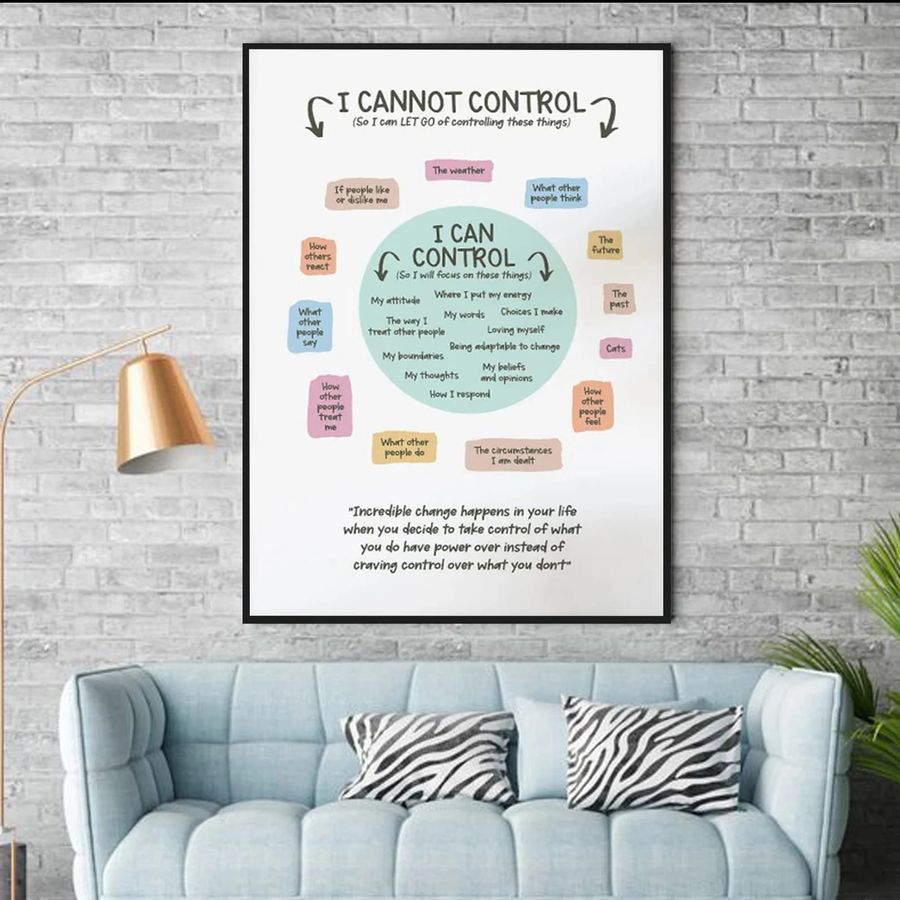 I Cannot Control So I Can Let Go Of Controlling These Things I Can Control Poster