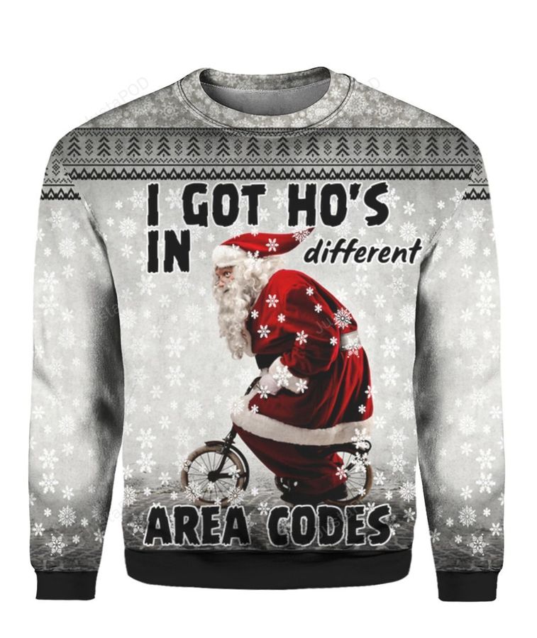 I Got Hos in Different Area Codes Ugly Christmas Sweater, All Over Print Sweatshirt, Ugly Sweater, Christmas Sweaters, Hoodie, Sweater