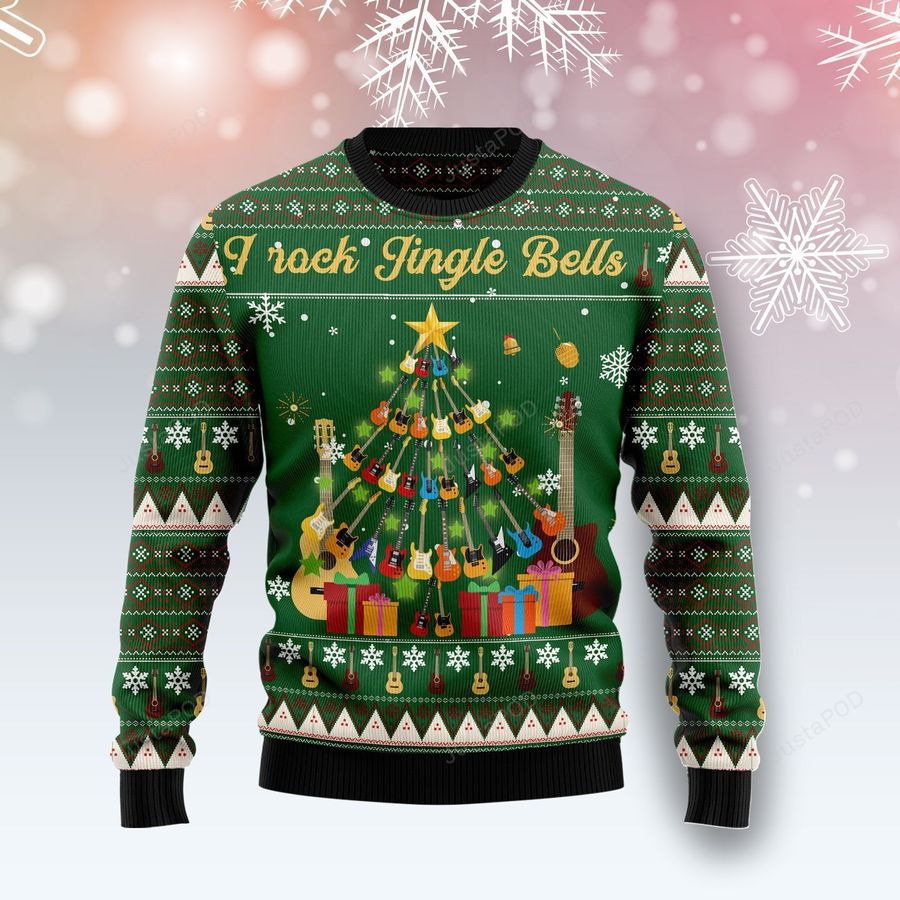I Rock Jingle Bells Christmas Ugly Sweater, Ugly Sweater, Christmas Sweaters, Hoodie, Sweater