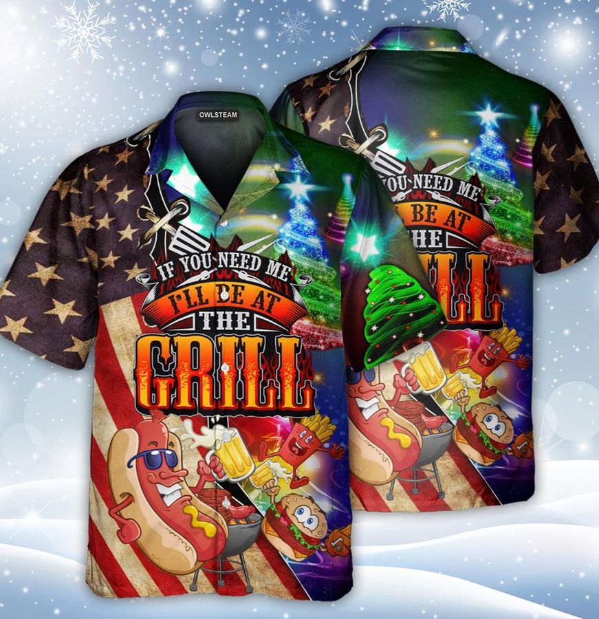 I Will Be At The Grill Christmas Hawaiian Shirt