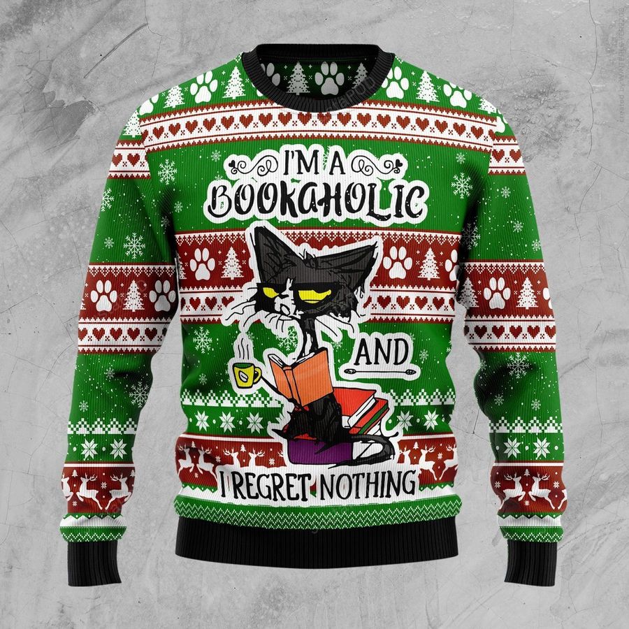 Im A Bookaholic Christmas Ugly Sweater Ugly Sweater Christmas Sweaters