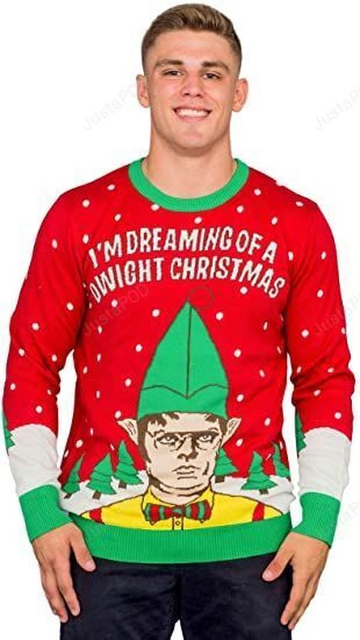 Im Dreaming Of A Dwight Christmas Adult Ugly Sweater, Ugly Sweater, Christmas Sweaters, Hoodie, Sweater