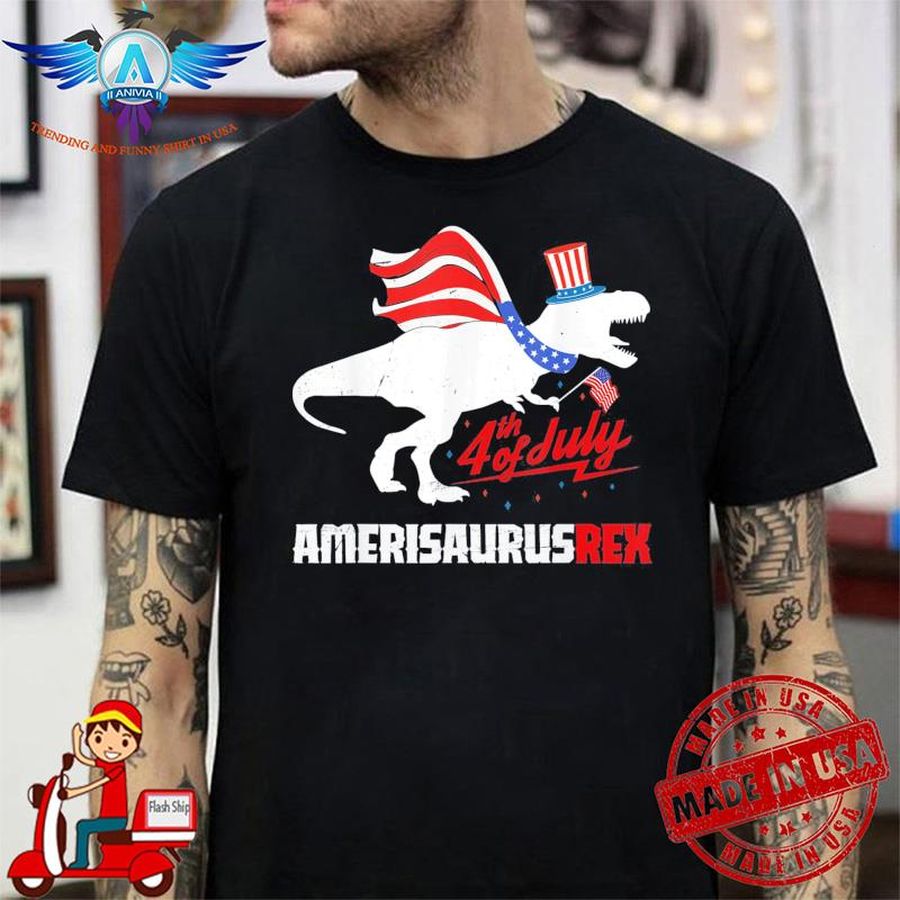 Independence Day American Flag T-Rex 4th of July Dinosaur shirt