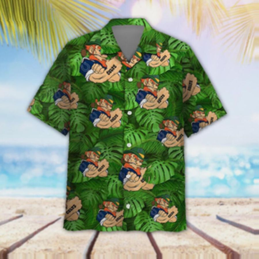 Indianapolis Colts Leprechaun St Patricks Day Men Aloha Button Up Hawaiian Shirts And Shorts