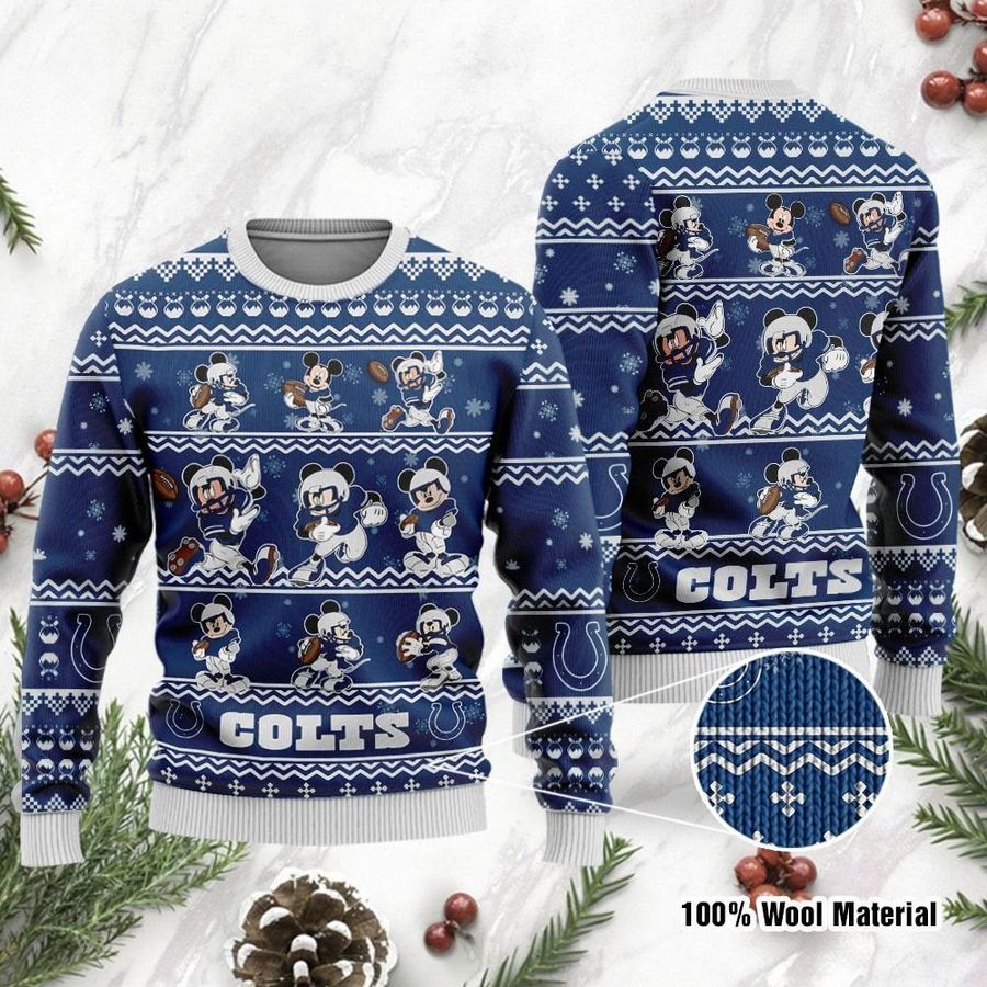 Indianapolis Colts Mickey Mouse Ugly Christmas Sweater Ugly Sweater Christmas