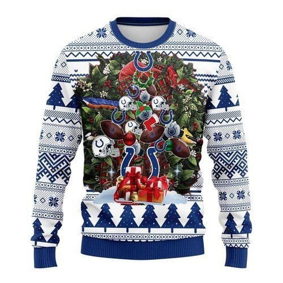 Indianapolis Colts Tree For Unisex Ugly Christmas Sweater All Over