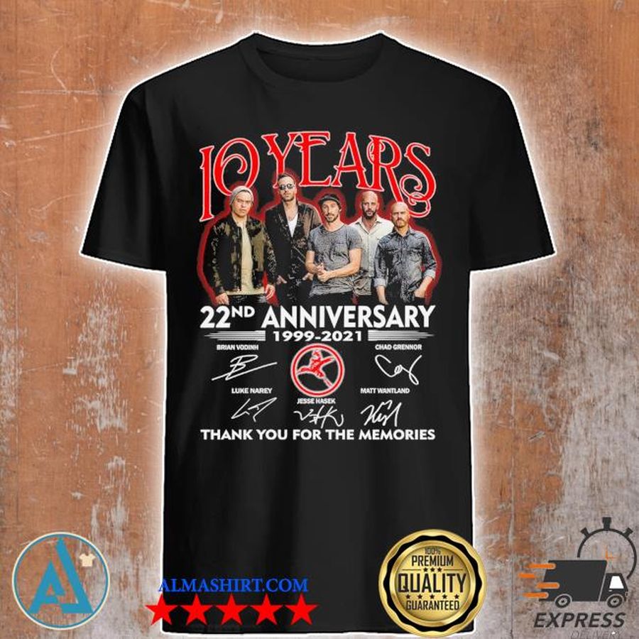 Io Years 22nd anniversary 1999 2021 signatures thank you for the memories shirt