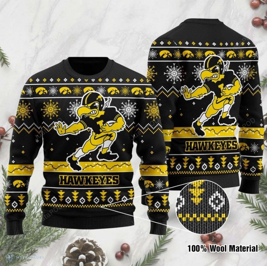 Iowa Hawkeyes Football Ugly Christmas Sweater, All Over Print Sweatshirt, Ugly Sweater, Christmas Sweaters, Hoodie, Sweater