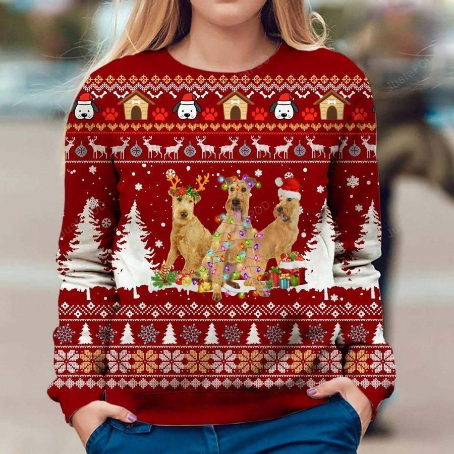 Irish Terrier Ugly Christmas Sweater All Over Print Sweatshirt Ugly
