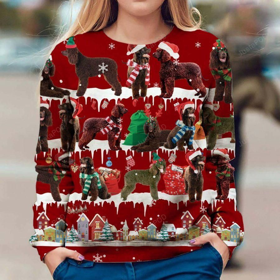 Irish Water Spaniel Ugly Christmas Sweater All Over Print Sweatshirt