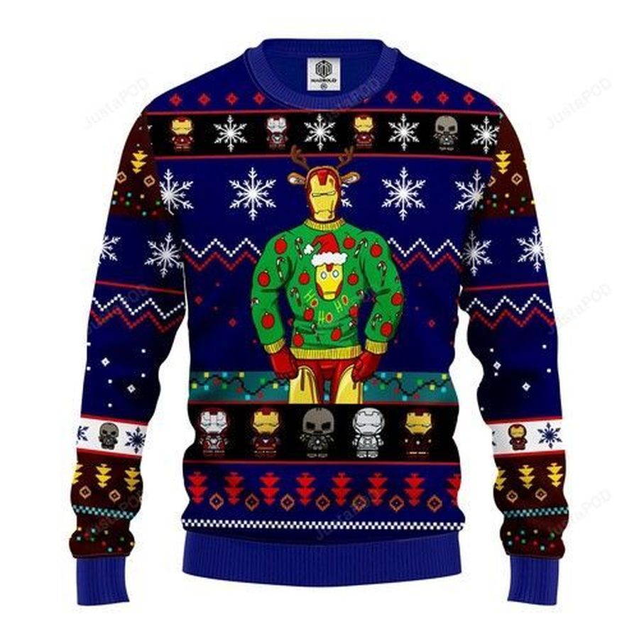 Iron Man Funny Ugly Christmas Sweater, All Over Print Sweatshirt, Ugly Sweater, Christmas Sweaters, Hoodie, Sweater
