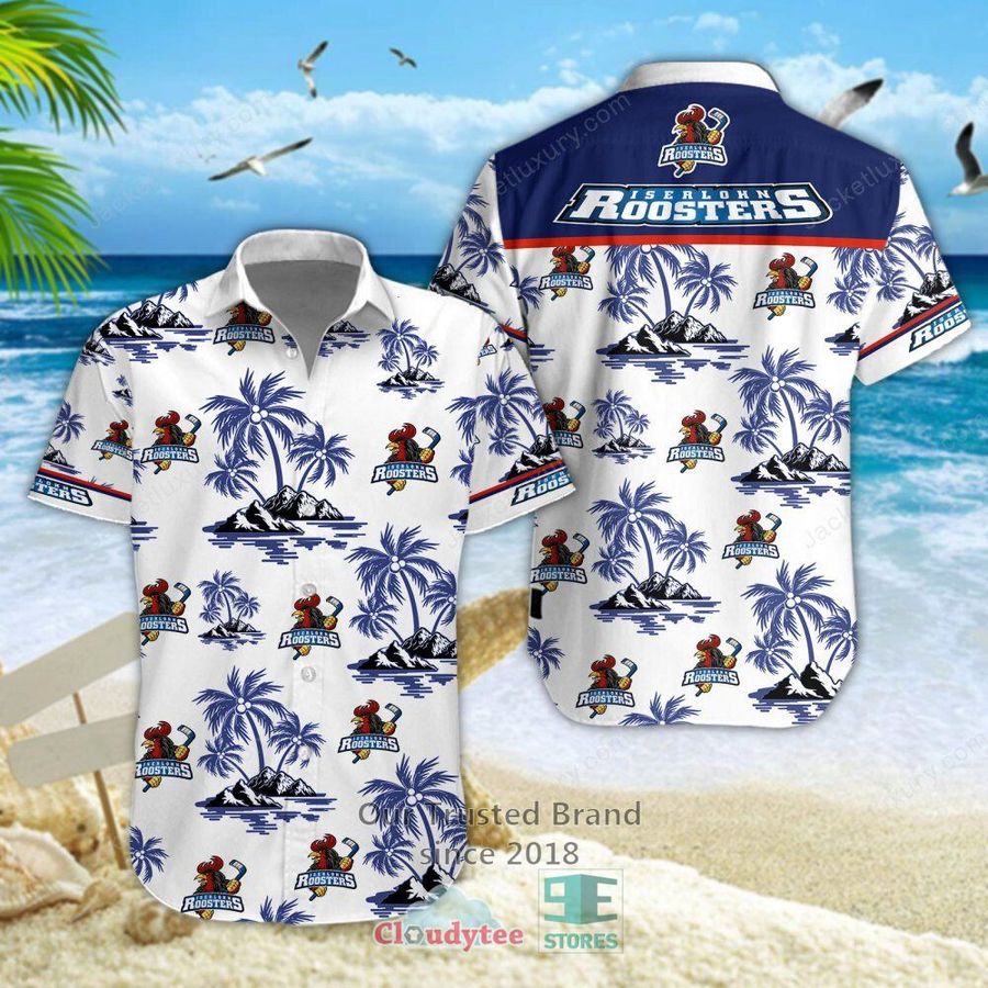 Iserlohn Roosters Island Coconut Hawaiian Shirt, Short – LIMITED EDITION
