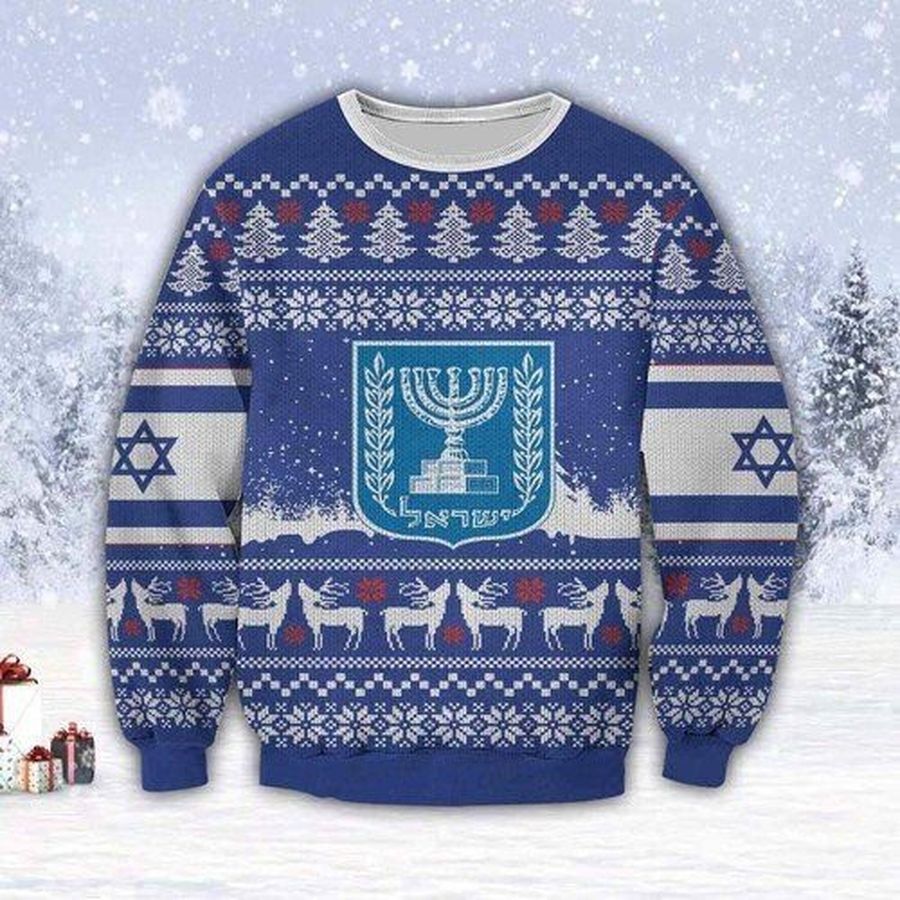 Israel For Unisex Ugly Christmas Sweater All Over Print Sweatshirt