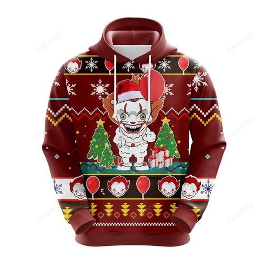 IT Christmas Tree 3D All Over Print Hoodie, Zip-up Hoodie, Ugly Sweater, Christmas Sweaters, Hoodie, Sweater