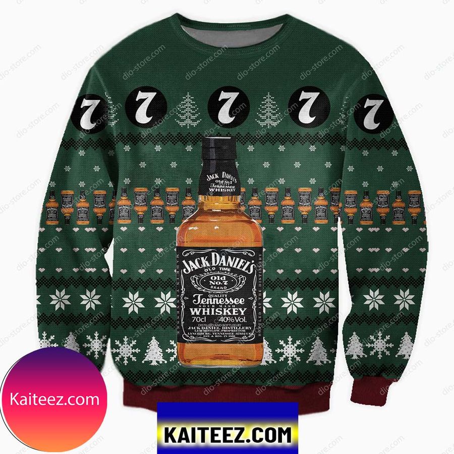 Jack Daniel's Tennessee Whiskey Knitting Pattern 3d All Over Print Christmas Ugly Sweater